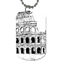 Line Art Architecture Dog Tag (one Side) by Sapixe