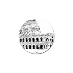 Line Art Architecture Golf Ball Marker