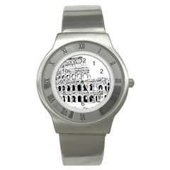 Line Art Architecture Stainless Steel Watch by Sapixe