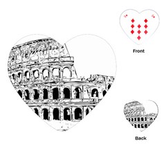 Line Art Architecture Playing Cards (Heart) 