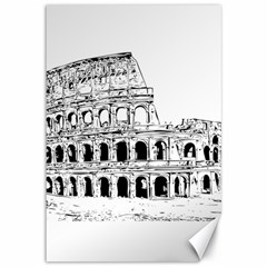 Line Art Architecture Canvas 12  x 18  