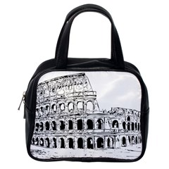 Line Art Architecture Classic Handbags (One Side)