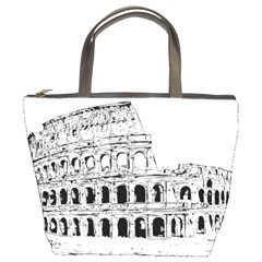 Line Art Architecture Bucket Bags