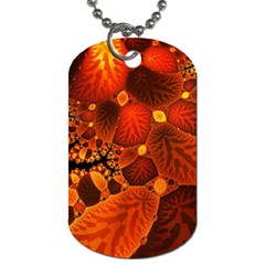 Leaf Autumn Nature Background Dog Tag (one Side) by Sapixe