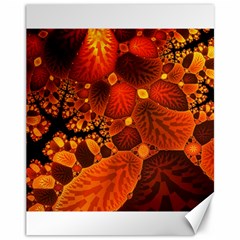 Leaf Autumn Nature Background Canvas 11  X 14   by Sapixe