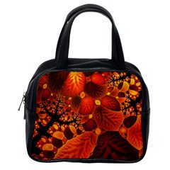 Leaf Autumn Nature Background Classic Handbags (one Side)