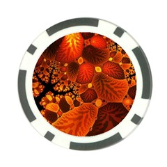 Leaf Autumn Nature Background Poker Chip Card Guard (10 Pack) by Sapixe