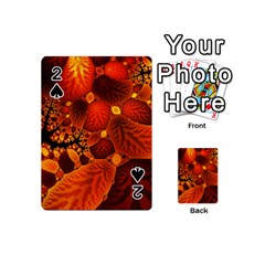 Leaf Autumn Nature Background Playing Cards 54 (mini)  by Sapixe