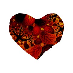 Leaf Autumn Nature Background Standard 16  Premium Heart Shape Cushions by Sapixe