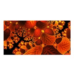 Leaf Autumn Nature Background Satin Shawl by Sapixe