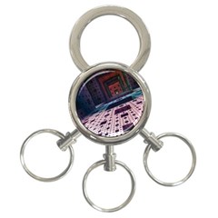 Industry Fractals Geometry Graphic 3-ring Key Chains by Sapixe