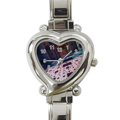 Industry Fractals Geometry Graphic Heart Italian Charm Watch by Sapixe