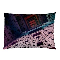 Industry Fractals Geometry Graphic Pillow Case by Sapixe