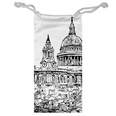 Line Art Architecture Church Jewelry Bags by Sapixe