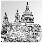 Line Art Architecture Church Canvas 12  x 12   11.4 x11.56  Canvas - 1