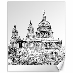 Line Art Architecture Church Canvas 16  X 20   by Sapixe