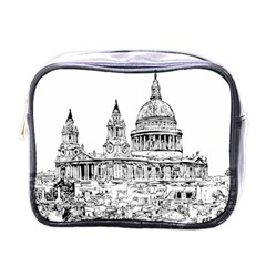 Line Art Architecture Church Mini Toiletries Bags by Sapixe