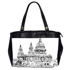 Line Art Architecture Church Office Handbags (2 Sides) 