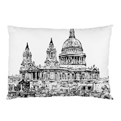 Line Art Architecture Church Pillow Case (two Sides) by Sapixe