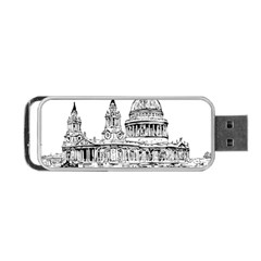 Line Art Architecture Church Portable Usb Flash (one Side) by Sapixe