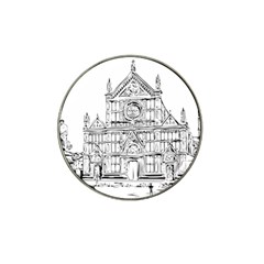 Line Art Architecture Church Italy Hat Clip Ball Marker (10 Pack) by Sapixe