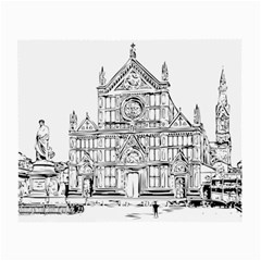 Line Art Architecture Church Italy Small Glasses Cloth by Sapixe