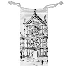 Line Art Architecture Church Italy Jewelry Bags by Sapixe