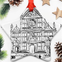 Line Art Architecture Church Italy Star Ornament (two Sides) by Sapixe