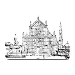 Line Art Architecture Church Italy Plate Mats by Sapixe