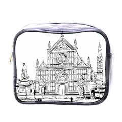 Line Art Architecture Church Italy Mini Toiletries Bags by Sapixe