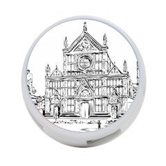 Line Art Architecture Church Italy 4-port Usb Hub (one Side) by Sapixe