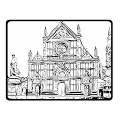 Line Art Architecture Church Italy Fleece Blanket (small) by Sapixe