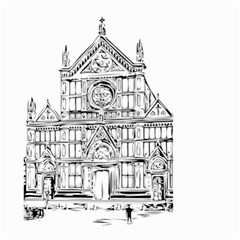 Line Art Architecture Church Italy Small Garden Flag (two Sides) by Sapixe