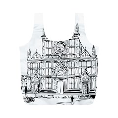 Line Art Architecture Church Italy Full Print Recycle Bags (m)  by Sapixe