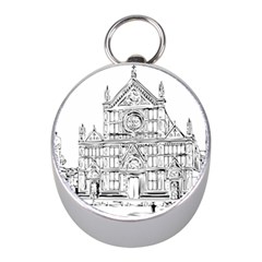 Line Art Architecture Church Italy Mini Silver Compasses by Sapixe