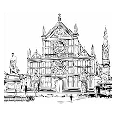 Line Art Architecture Church Italy Double Sided Flano Blanket (small)  by Sapixe