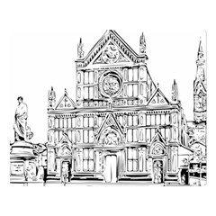 Line Art Architecture Church Italy Double Sided Flano Blanket (large)  by Sapixe