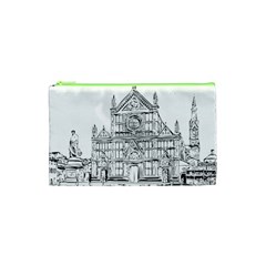 Line Art Architecture Church Italy Cosmetic Bag (xs) by Sapixe