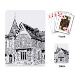 Line Art Architecture Old House Playing Card Back