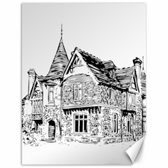 Line Art Architecture Old House Canvas 18  X 24   by Sapixe