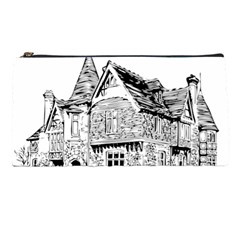 Line Art Architecture Old House Pencil Cases by Sapixe