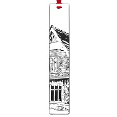 Line Art Architecture Old House Large Book Marks by Sapixe