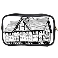 Line Art Architecture Vintage Old Toiletries Bags by Sapixe