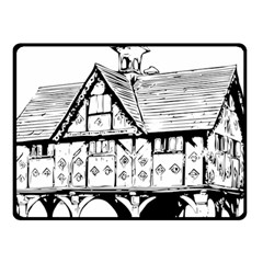 Line Art Architecture Vintage Old Fleece Blanket (small) by Sapixe