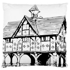 Line Art Architecture Vintage Old Large Cushion Case (one Side) by Sapixe