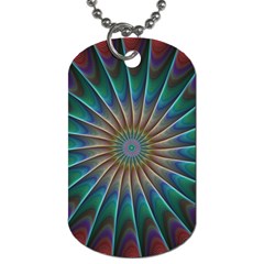 Fractal Peacock Rendering Dog Tag (one Side) by Sapixe