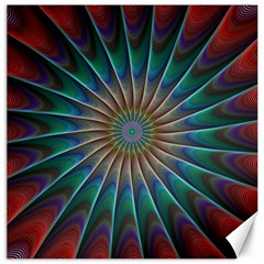 Fractal Peacock Rendering Canvas 16  X 16   by Sapixe