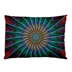 Fractal Peacock Rendering Pillow Case by Sapixe