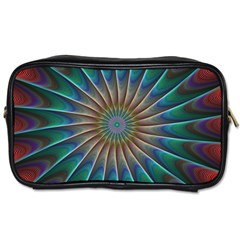 Fractal Peacock Rendering Toiletries Bags by Sapixe