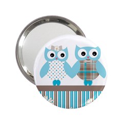 Owl Animal Daisy Flower Stripes 2 25  Handbag Mirrors by Sapixe